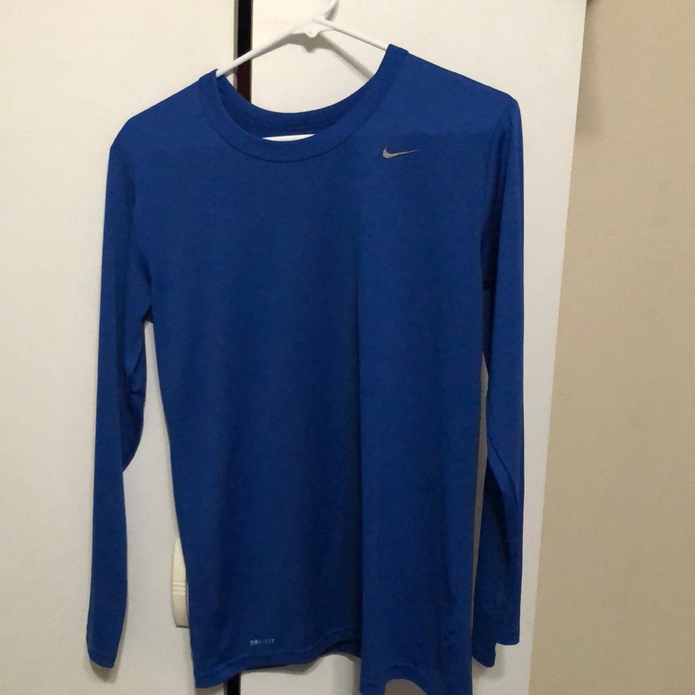 Nike dri fit blue long sleeve M